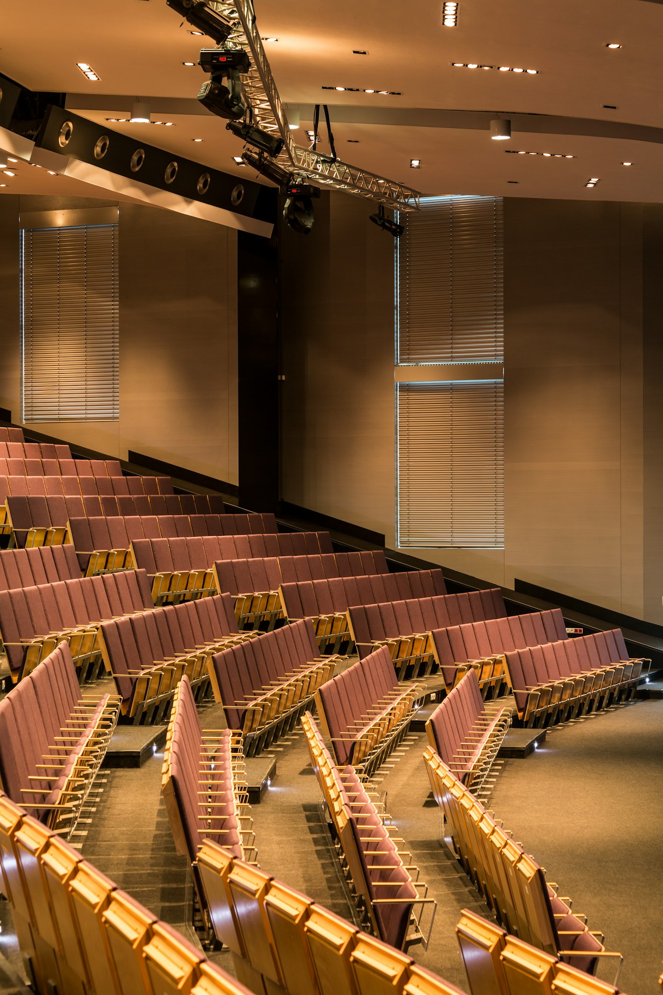 Chairs in large assembly hall